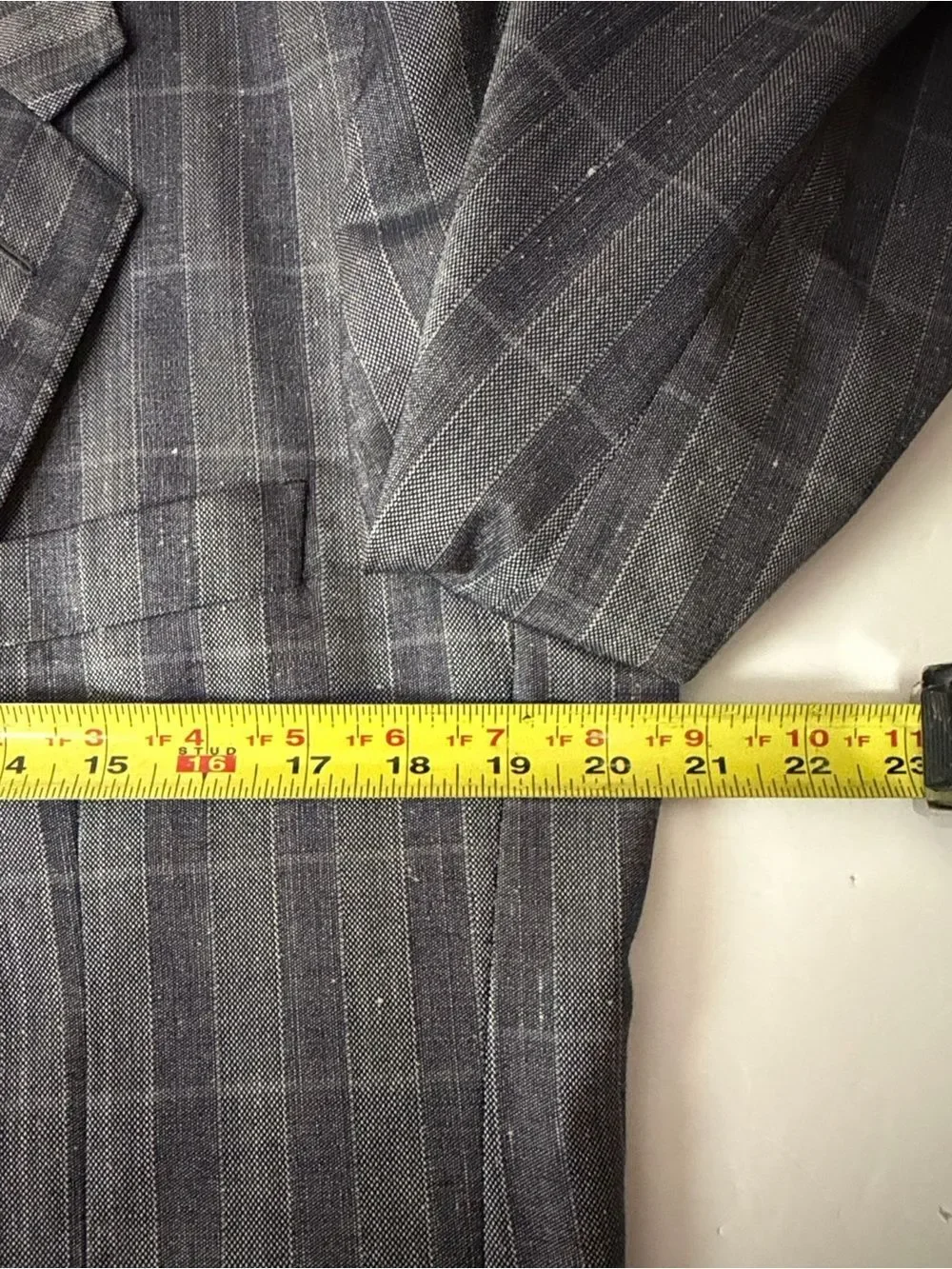 Pietrovanni Italy Wool Silk Suit Jacket Blazer Gray Blue EUR 52L US 42L